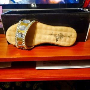 Joan boyce gold sandal size 7.5W